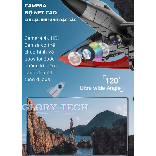 Máy Bay Điều Khiển Flycam V27 2.4G Máy Bay Tiêm Kích - Bản nâng cấp 2023: Camera HD| Chống Lạc Đường| Lớn Hơn