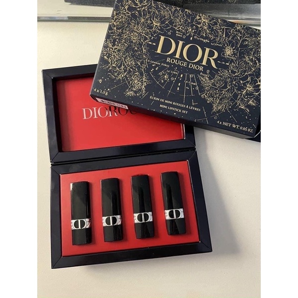 Set 4 son DI0R mini Rouge Lipstick Set - bill Sephora Mỹ