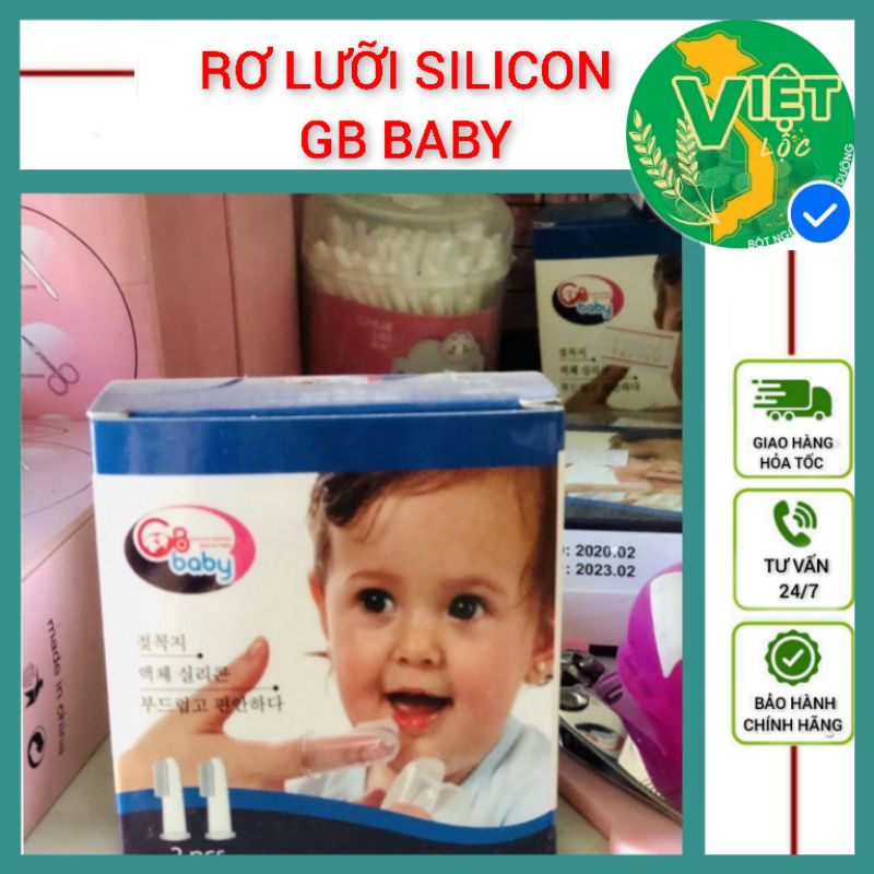 Hộp 2 chiếc rơ lưỡi silicon cho bé, thương hiệu gb Hàn quốc, hàng chất lượng, không chưa BPA an toàn cho bé