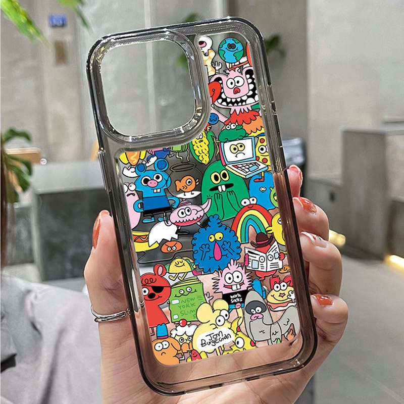 Ốp Điện Thoại Mềm Trong Suốt Chống Sốc In Hình Quái Vật Cho IPhone 14 Pro Max 13 12 11 XR XS X 8 7 6 6S Plus SE 2020