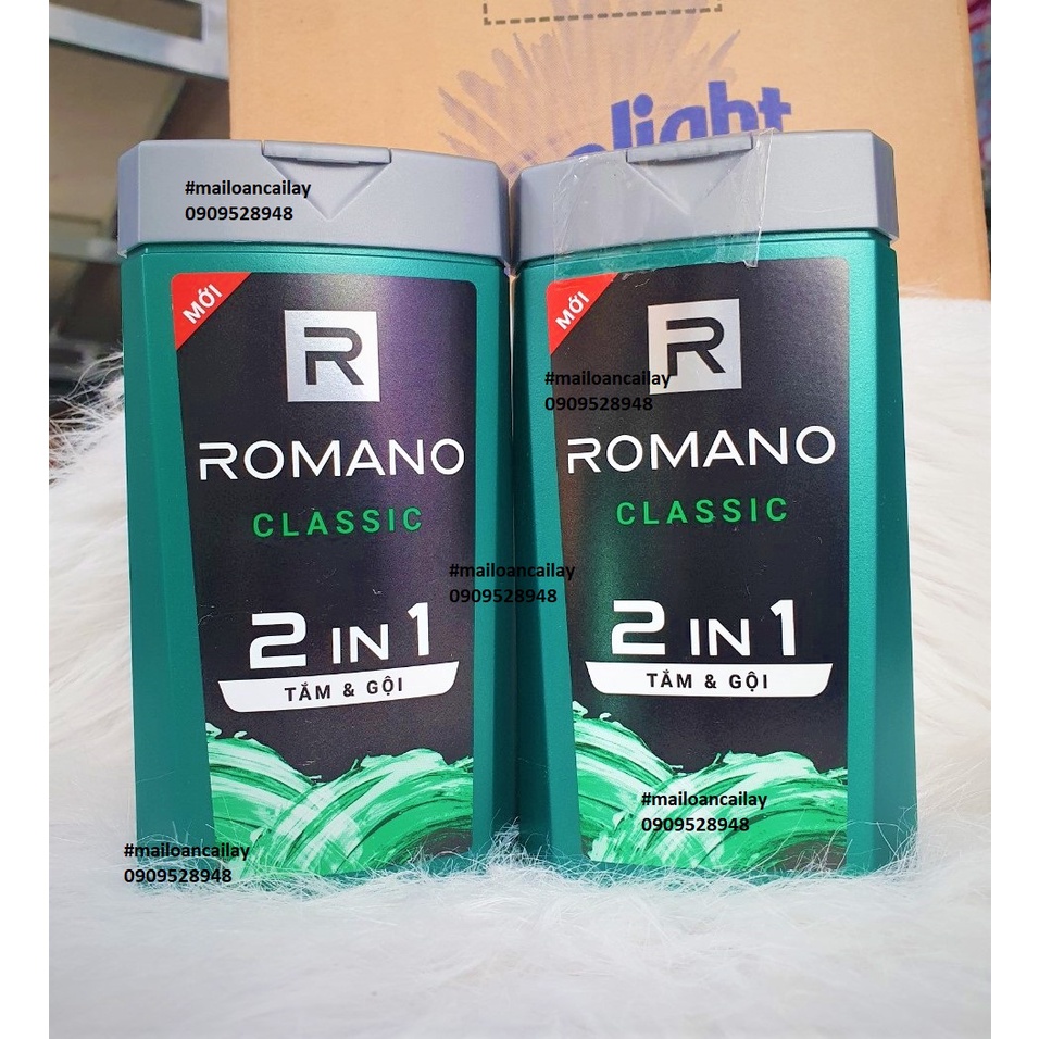 Tắm &amp; Gội Romano hương nước hoa 180g
