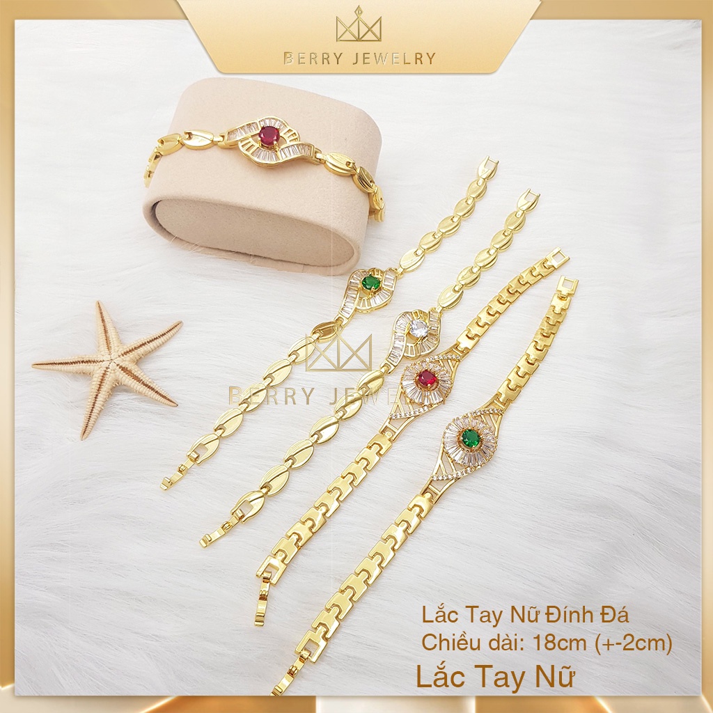 Vòng Tay Nữ, Lắc Tay Nữ Bản Nhỏ Xinh Thiết Kế Cách Điệu Hiện Đại Đính Đá Sang Trọng B50LTHOADE