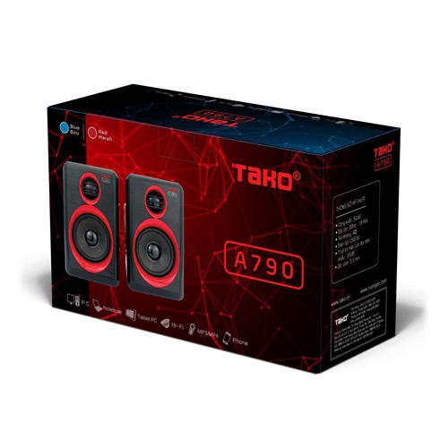 Loa Máy Tính mini, Loa để bàn vi tính 2.0 TAKO A790 - Hàng Chính Hãng