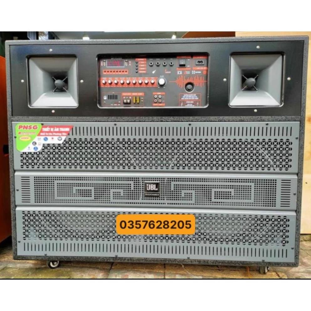 Loa Kéo Công Suất Lớn 4 Tấc Đôi, 2 micro UHF, Công Suất 800W chơi lớn ngoài trời