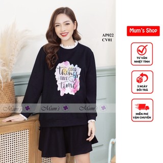 Áo bầu 🚛freeship🚛 áo phông cổ tròn pha ren