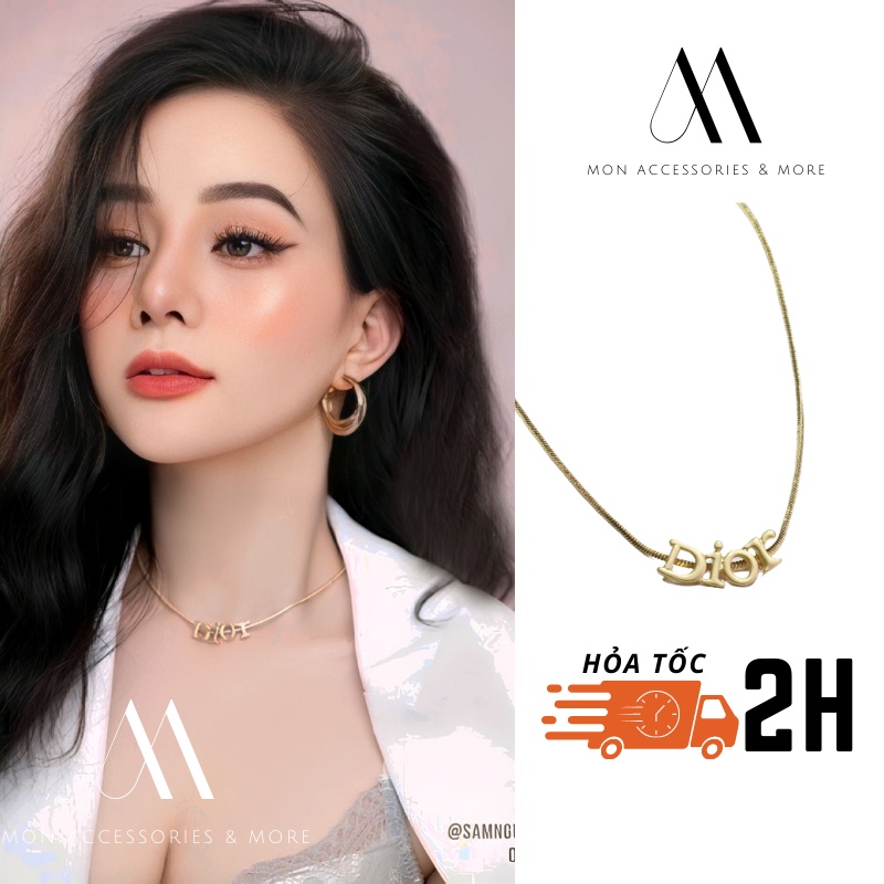 Dây Chuyền | Chocker | Vòng Cổ MON.SG thương hiệu Di.-or dây chuyền hãng cao cấp, dây mảnh - CK 09