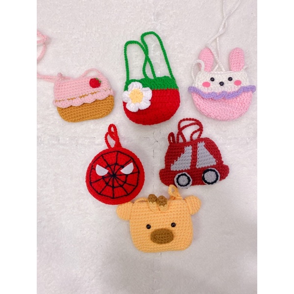 Túi tỏi len mini cho bé chơi tết nhận lì xì
