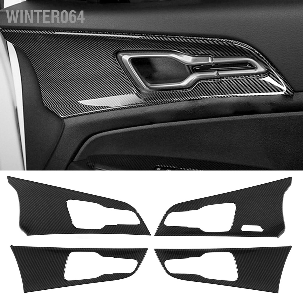 Bộ 5 Nội Thất Cửa Tay Cầm Bát Viền Sợi Carbon Trái Ổ Bao Da Thay Thế Cho Xe Kia Sportage NQ5 2022 Ở Trên Winter064