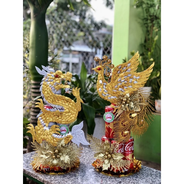 Set trang trí Tết rồng phụng