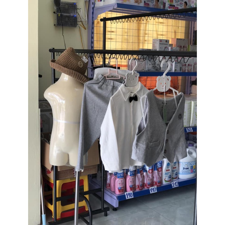 Bộ Gile Công Tử Bé Trai Cao Cấp Hãng GOODMAMA, Set Rời 3 Chi Tiết Cho Bé 9M-4Y