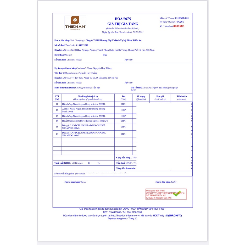 Dầu hấp phục hồi tái tạo cấu trúc tóc Nashi Argan Deep Infusion mini 20ML chính hãng