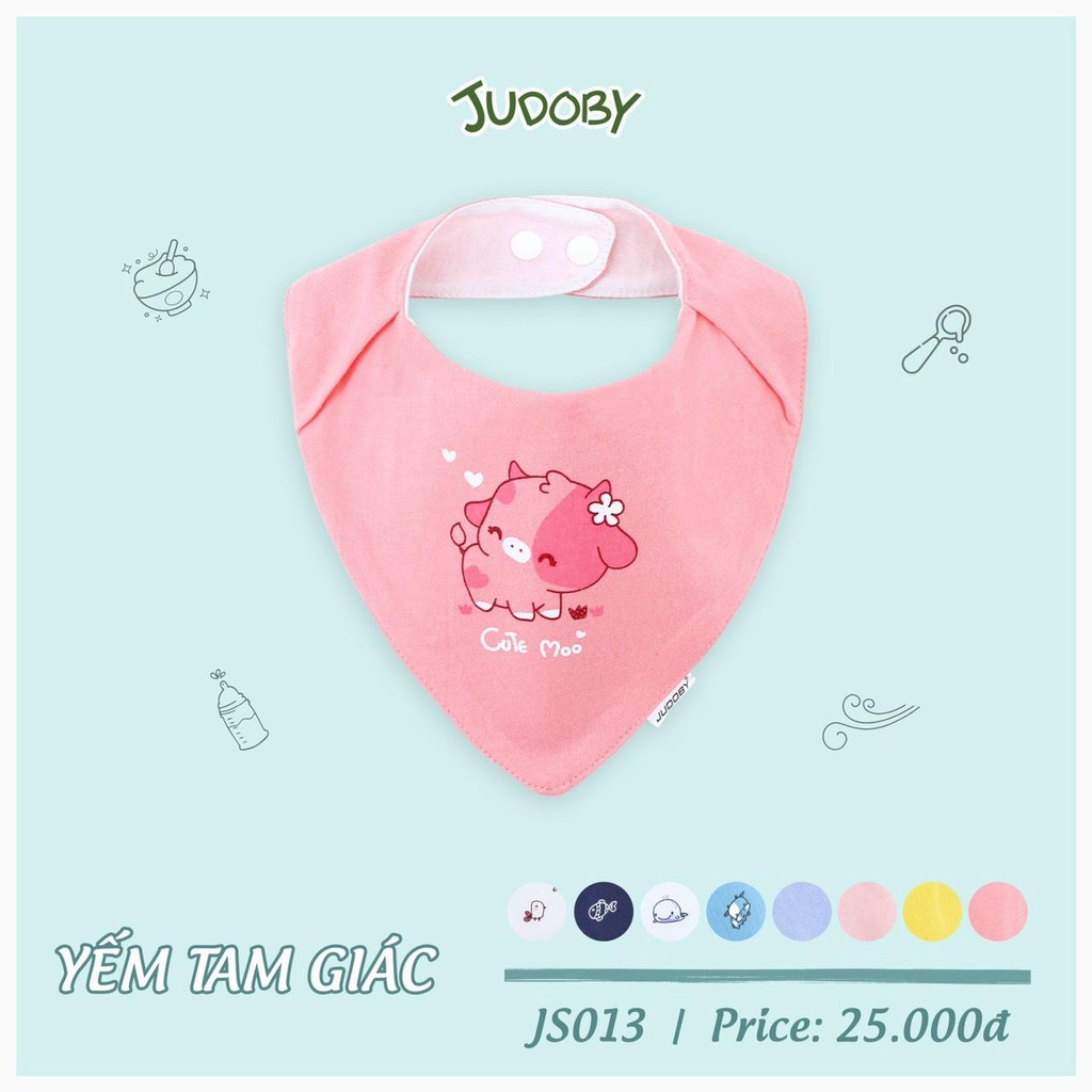 DOKMA JUDOBY Yếm tam giác cotton bé trai bé gái JS013 - 𝐒ó𝐜 𝐁𝐚𝐛𝐲 𝐌𝐎𝐌 𝐀𝐍𝐃 𝐁𝐀𝐁𝐘
