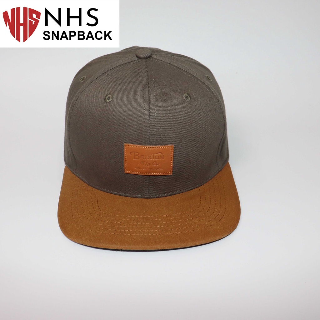 Mũ NHS Snapback Cho Nam _ Brixton màu lính BR006 .