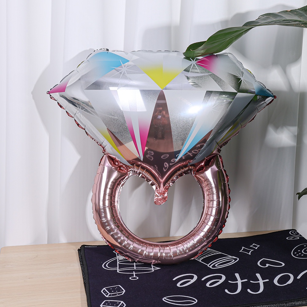Bong Bóng Nhôm Hình Nhẫn Kim Cương Vàng Hồng / Lớn Dùng Trang Trí Tiệc Cưới / Sinh Nhật / Tiệc Valentine