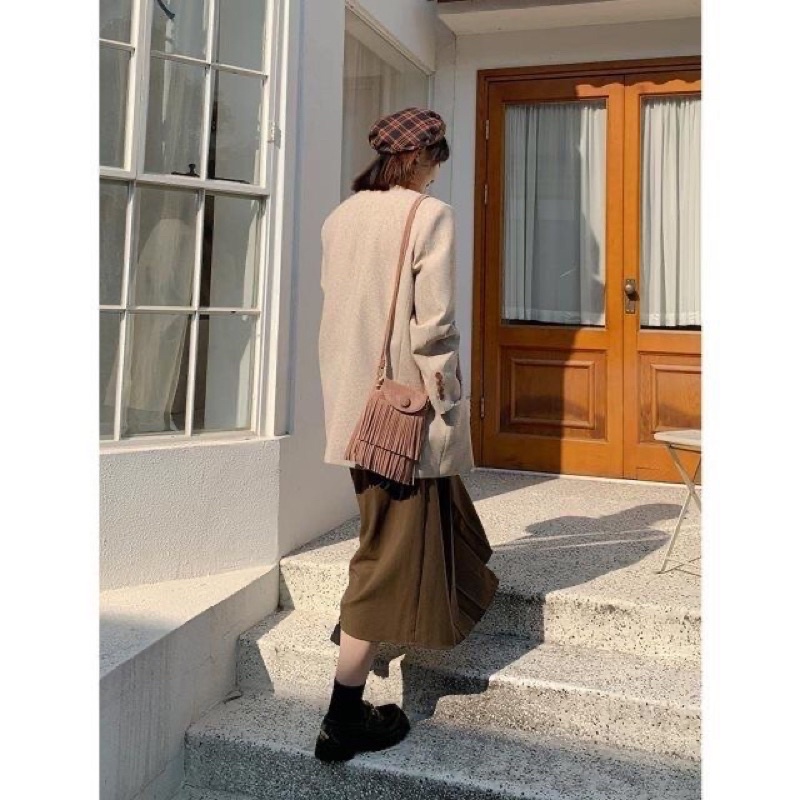 Túi da nâu tua rua boho SẴN LOẠI 1