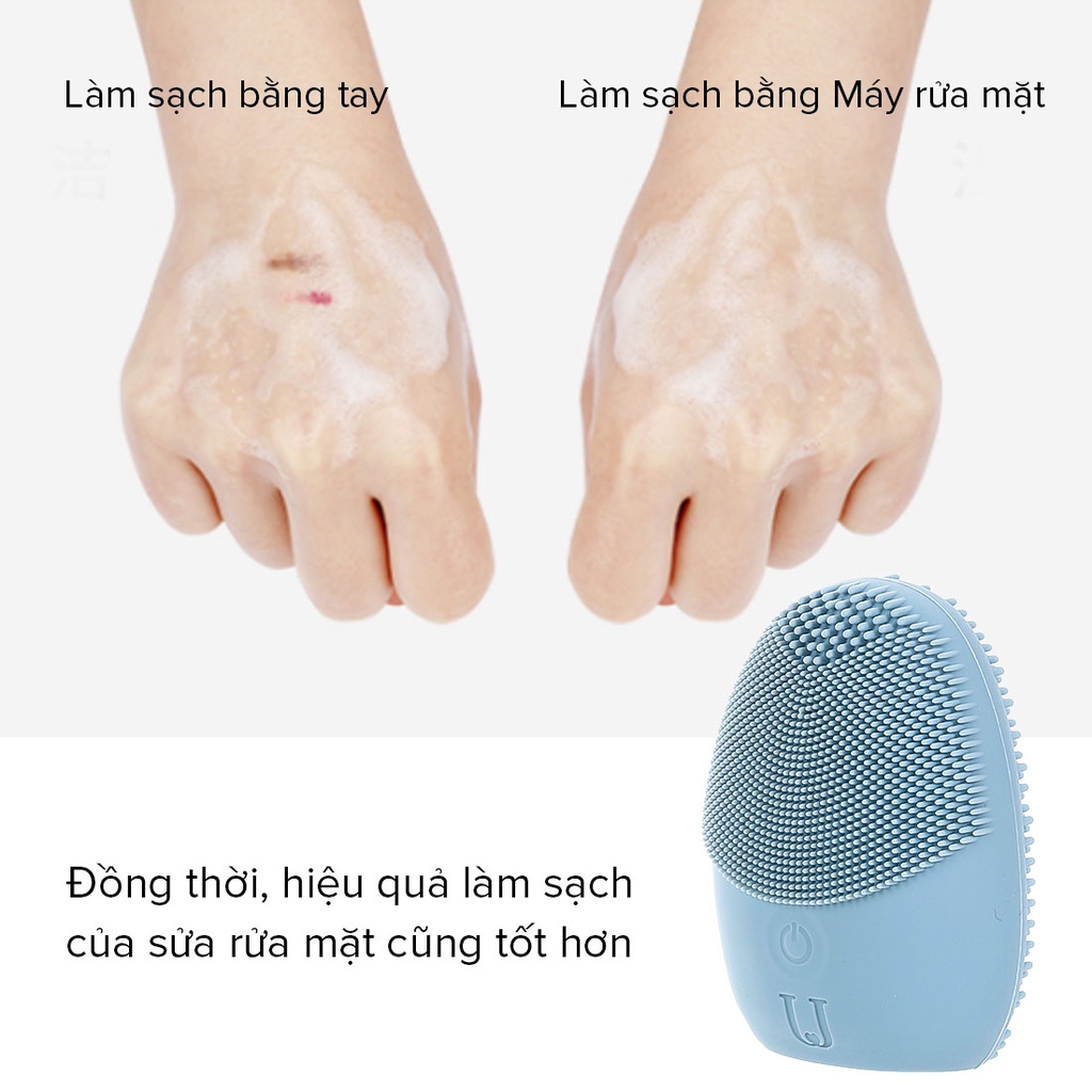 Máy rửa mặt Silicone Miniso cao cấp, chính hãng, làm sạch sâu giúp da trắng sáng mịn màng