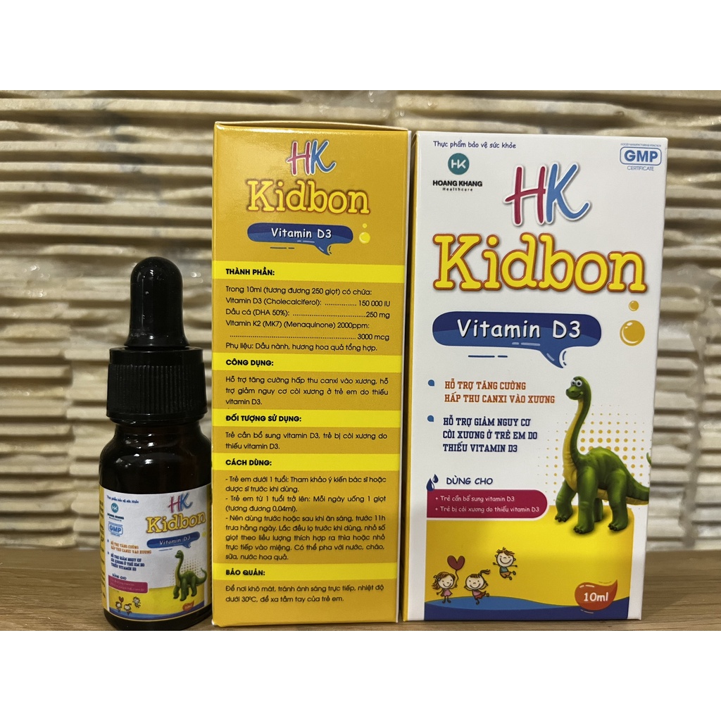 HK KIDBON hỗ trợ giảm còi xương , tăng hấp thu Canxi