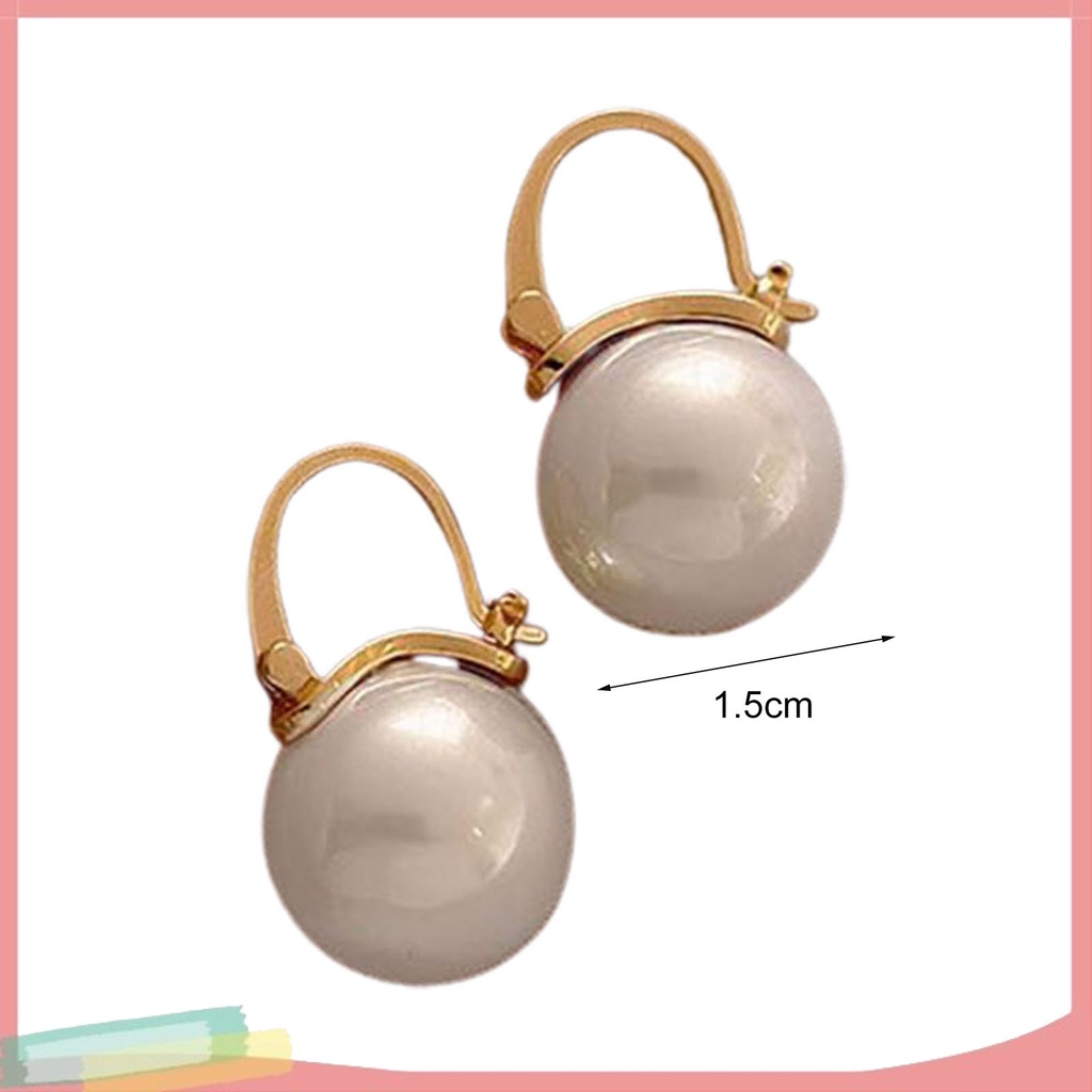 Đôi bông tai hình học đính ngọc trai giả thời trang cho nữ