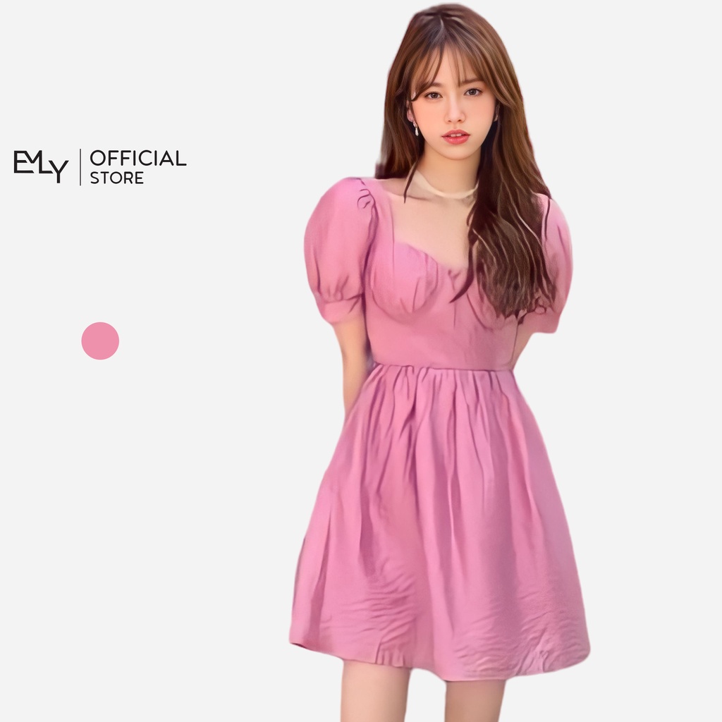 Đầm dáng xòe tay ngắn Emilyshop ulzzang