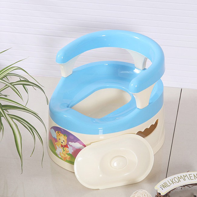 Ghế bô vệ sinh cho Hoàng Tử Công Chúa ngai vàng có tựa lưng cực êm và thoải mái cho bé - màu ngẫu nhiên