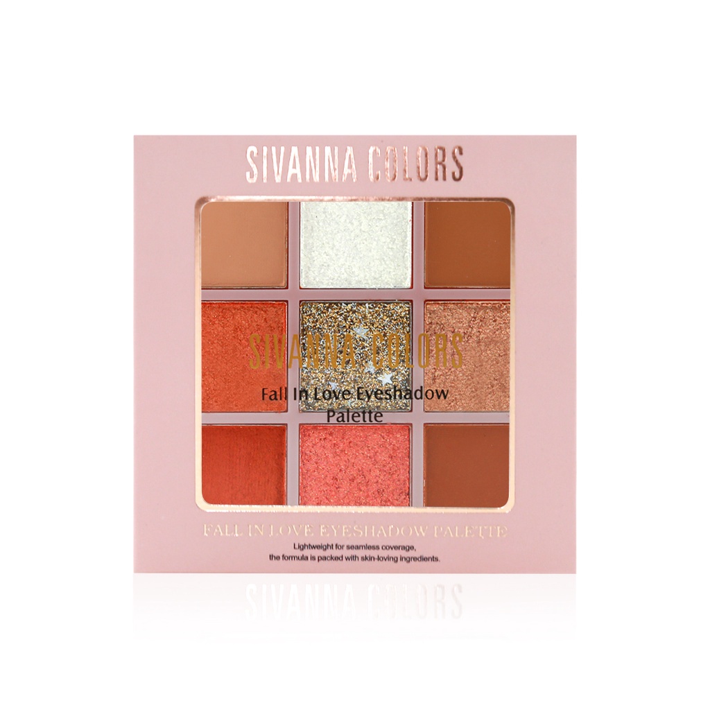 Bảng Phấn Mắt Sivanna 9 Màu Xinh Xắn Sivanna Colors Fall In Love Eyeshadow Palette HF631