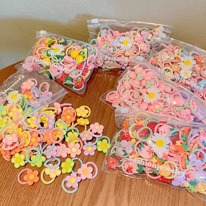 Túi dây buộc tóc đuôi ngựa RIPE GIRL cao su thiết kế phong cách Hàn Quốc dễ thương xinh xắn dành cho em bé