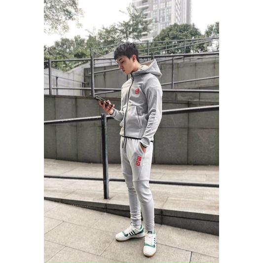 Bộ thể thao nỉ 2 lớp dày dặn Uniqlo lót lông cao cấp