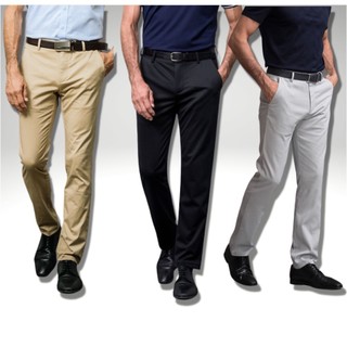 Quần kaki nam trung niên Vardino mỏng nhẹ ống 18 đến 22 kiểu công sở form dáng suông rộng chất mịn màu xanh than K01