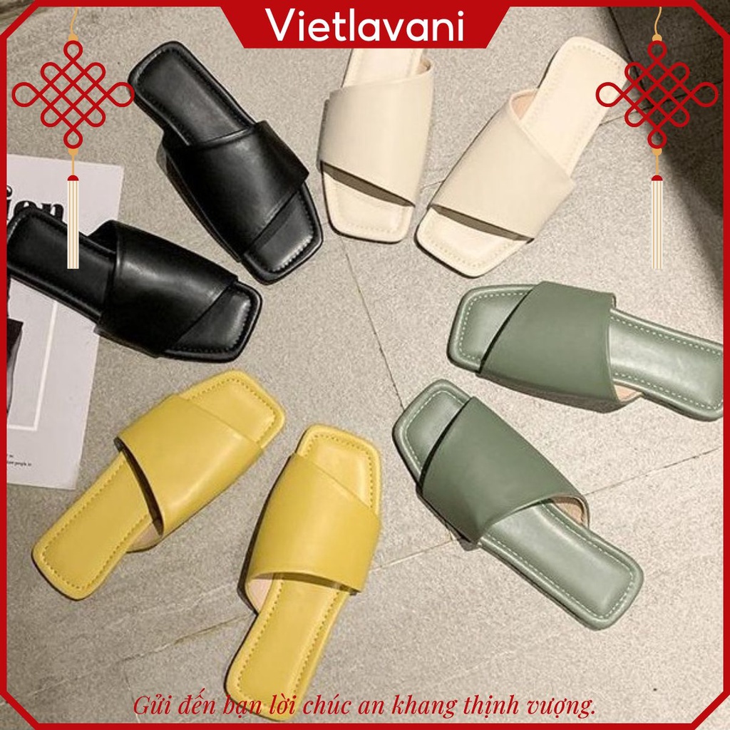 Dép nữ mã LTD4 mũi kiểu quai xéo độc lạ 2 màu đen và trắng thích hợp di chuyển nhiều