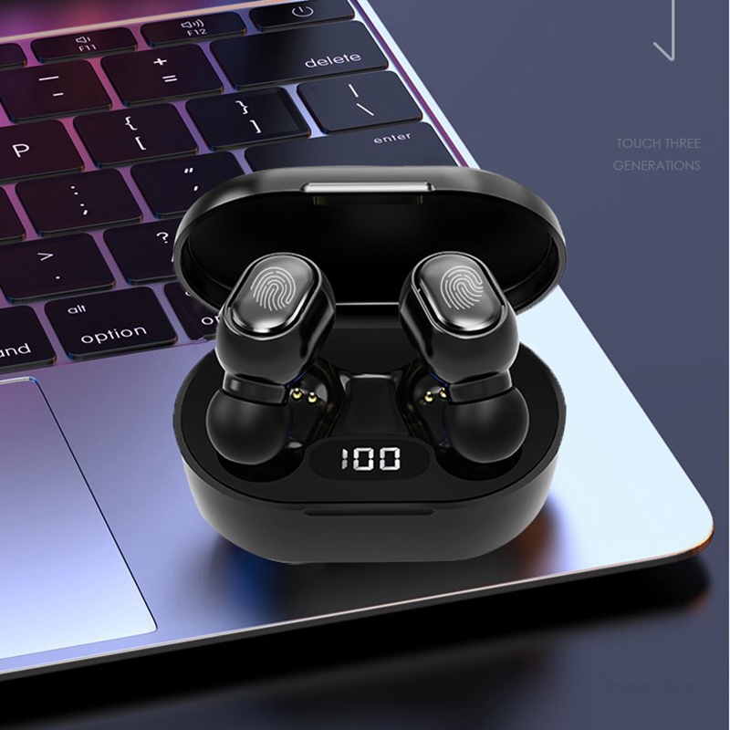 Tai Nghe Không Dây E7S TWS Bluetooth 5.0 Chống Thấm Nước Màn Hình LED HD Có Mic Cho Xiaomi iPhone Huawei