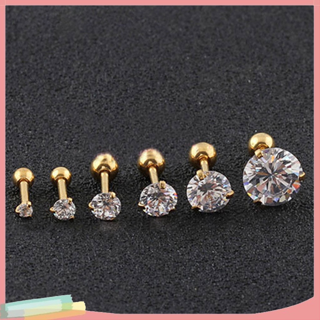 Bộ 2 khuyên xỏ tai bằng thép không gỉ cá tính