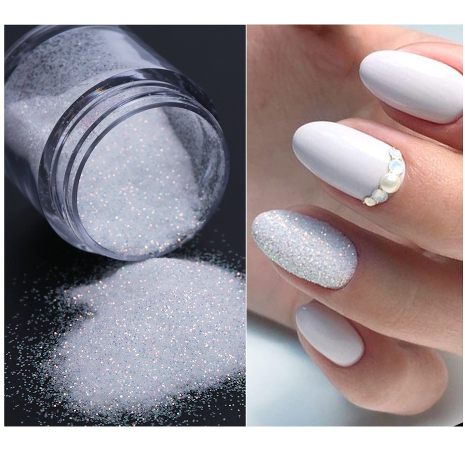 1 Hộp Bột Kim Tuyến Màu Đen Trang Trí Móng Tay