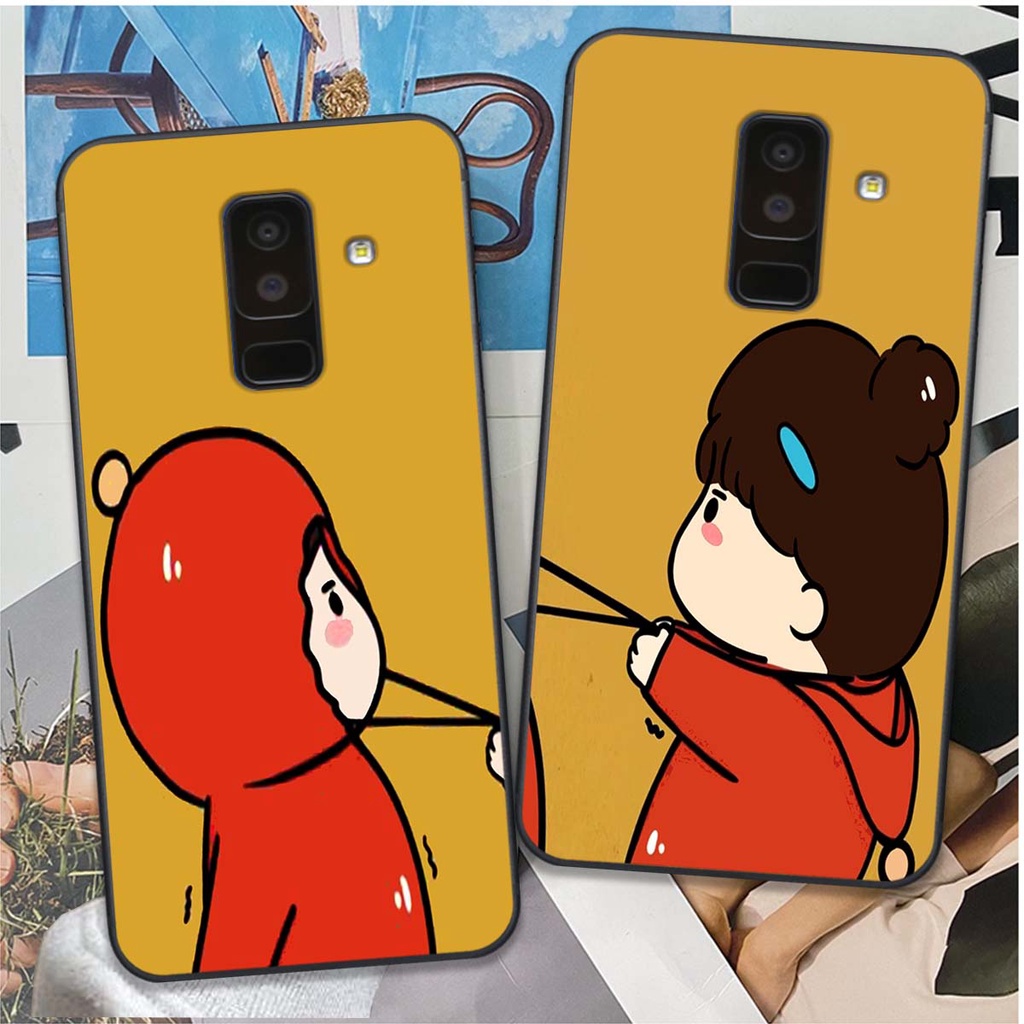 Ốp Samsung A6 2018 / A6 Plus / A6+ bộ hình cặp đôi siêu cute, dễ thương