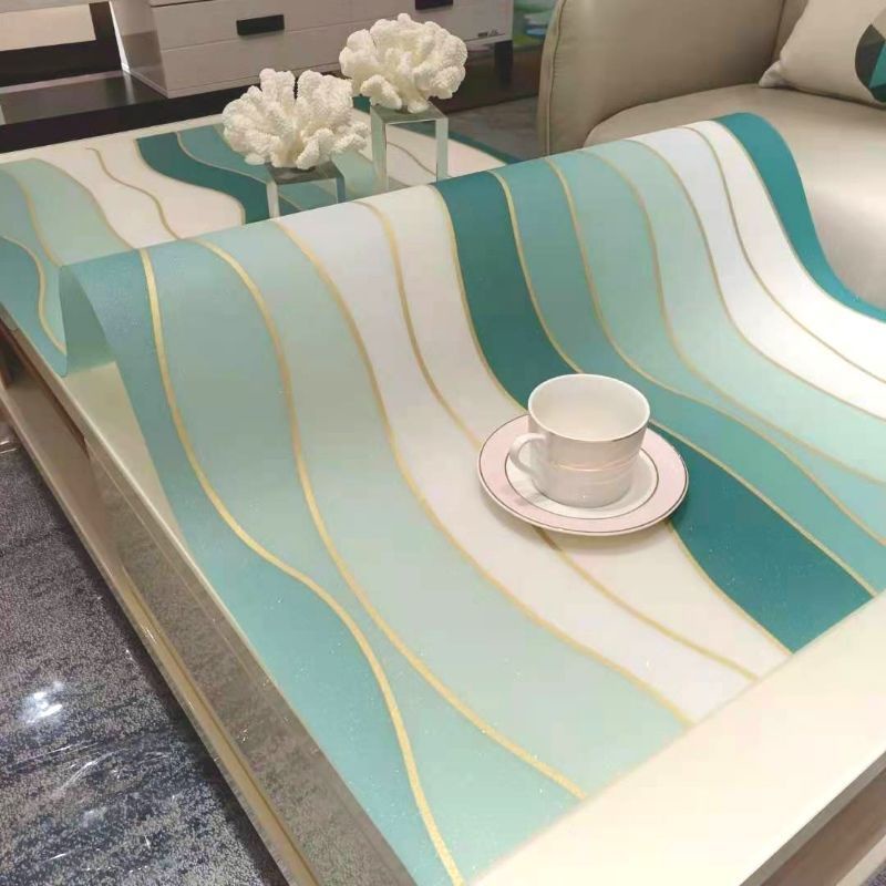 Thảm chống thấm nước PVC nhựa bàn trà thảm chống dầu chống vảy bàn dùng một lần thảm trải bàn bảng pha lê tủ TV thảm tro
