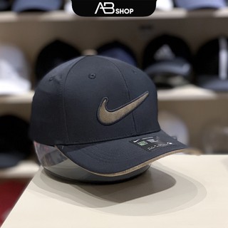 Mũ nón lưỡi trai nike đen logo nâu