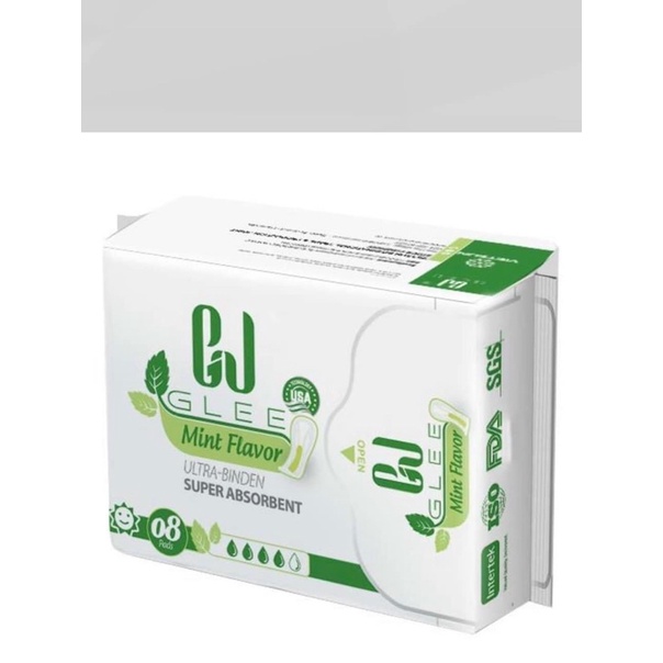 Băng vệ sinh Glee Bạc Hà USA  siêu thoáng mát - thoải mái dễ chịu 24cm, 8 miếng ban ngày