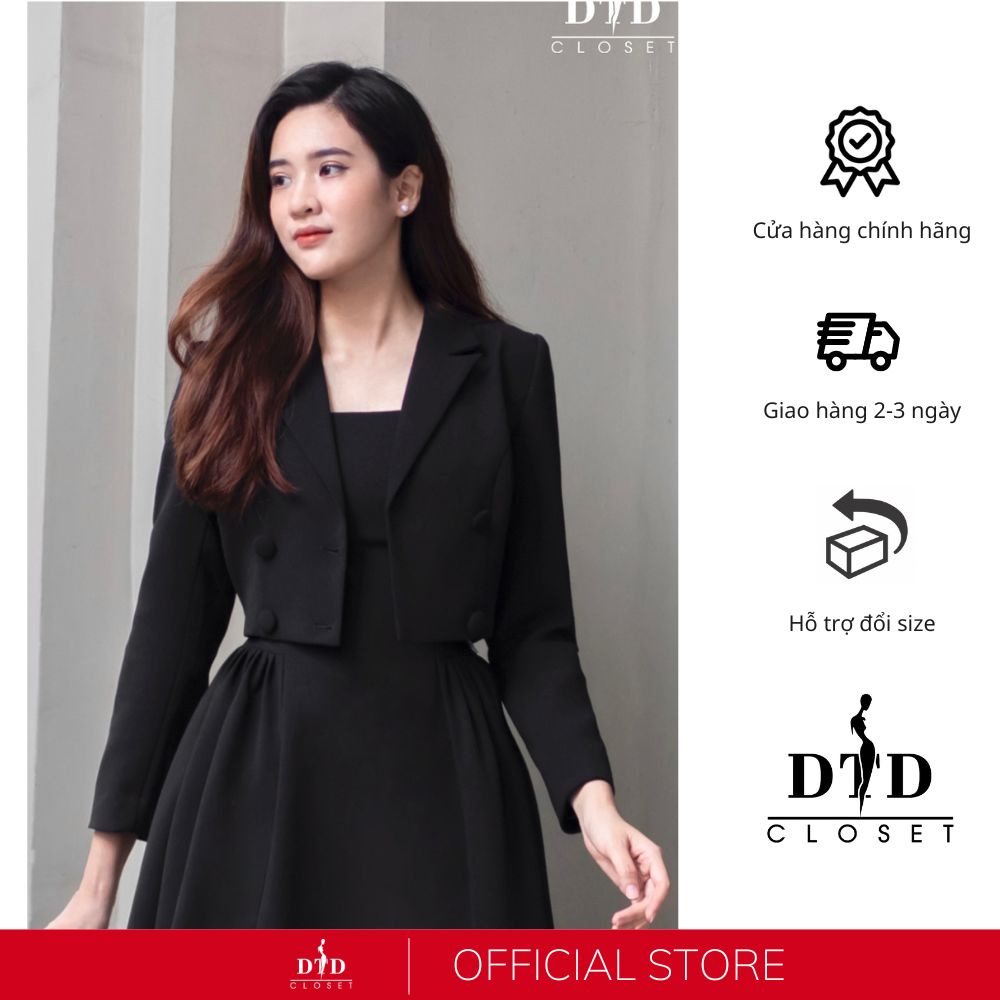 Áo vest dáng Croptop thanh lịch, vest khoac ngoài thu đông dài tay công sở Alice Vest DTDClolset