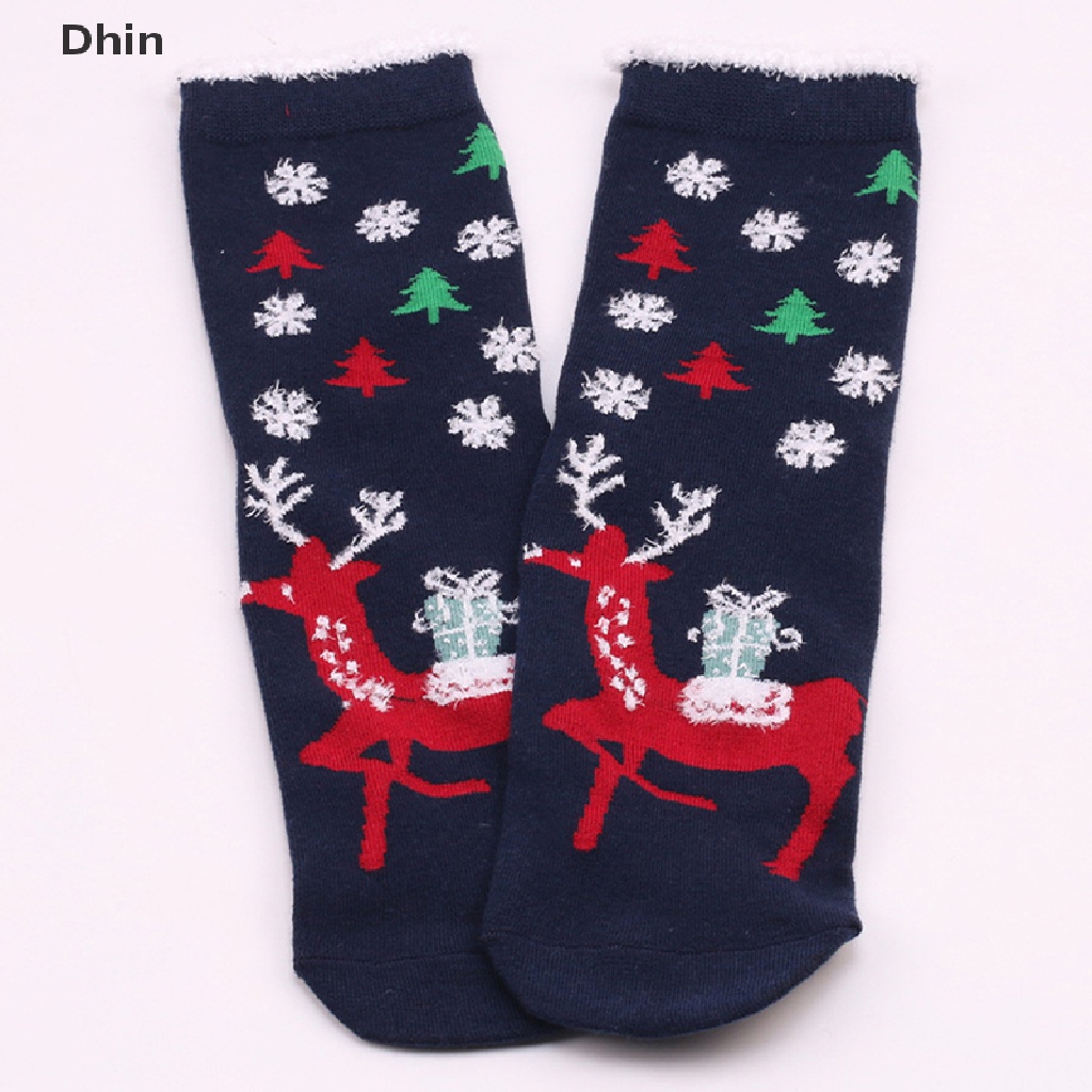 1 Đôi Tất Cotton Họa Tiết Giáng Sinh Vui Nhộn