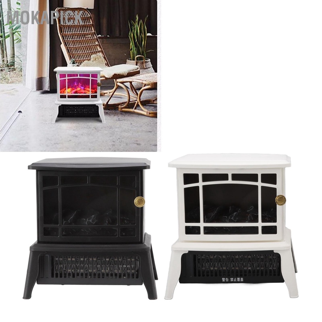 Mokapick Máy sưởi điện có ngọn lửa mô phỏng 3d Bảo vệ quá nhiệt Thiết bị làm ấm lò cho gia đình EU 220‑240V