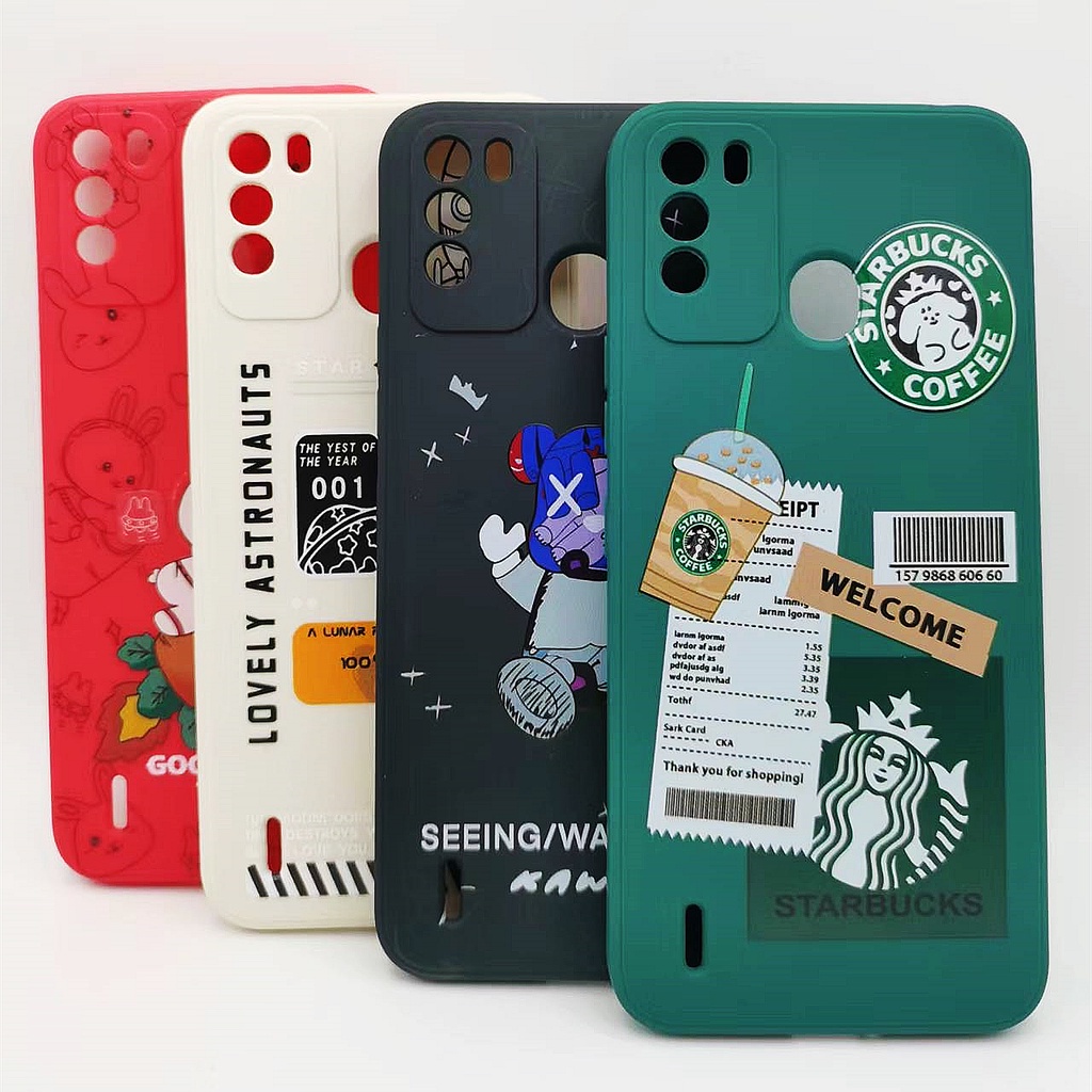 Ốp Điện Thoại Mềm Hình Phi Hành Gia Hoạt Hình Đáng Yêu Cho Itel Vision 1 Pro S16