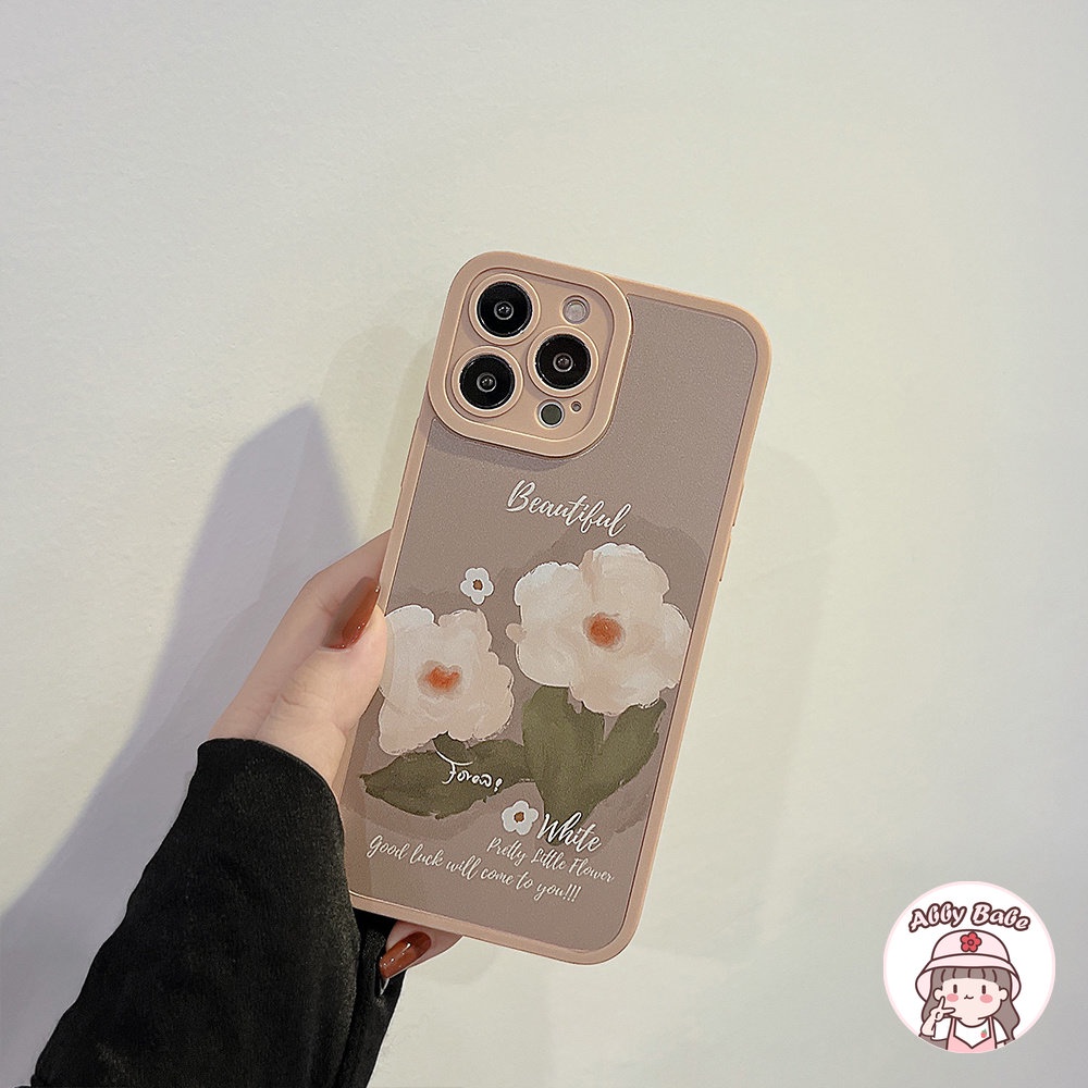 Ốp Điện Thoại TPU Mềm Chống Mồ Hôi Họa Tiết Hoa Sơn Dầu Cho IPhone 14 Pro Max 11 7Plus 13 12 11 Pro Max X XS XR