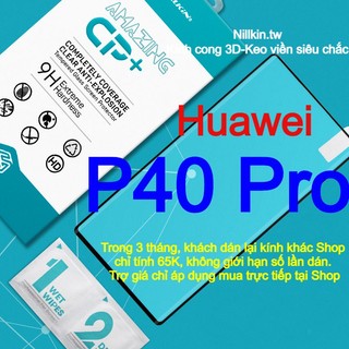 Kính cường lực cho Huawei P40 Pro hiệu Nillkin.tw kính cong 3D keo viền siêu chắc