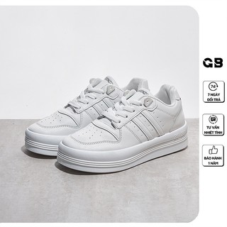 [Mã WABRMH99 giảm 12% đơn 99K]Giày thể thao nữ giayBOM full trắng đế cao 3 cm B1161