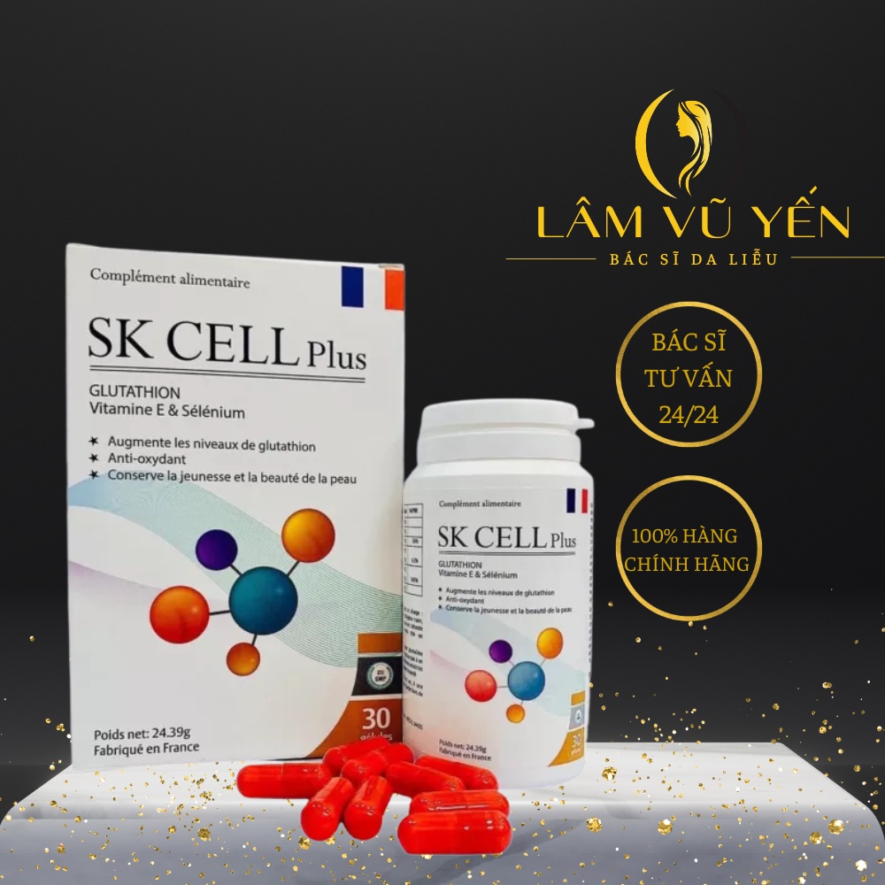 Viên uống trắng da nhập khẩu Pháp Glutathion SK Cell Plus- Dr.Lâm Vũ Yến