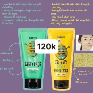 💧 MẶT NẠ LỘT 𝐒𝐇𝐑𝐄𝐊 𝐆𝐑𝐄𝐄𝐍𝐓𝐄𝐀 𝐇𝐎𝐍𝐄𝐘 𝐏𝐄𝐄𝐋-𝐎𝐅𝐅 𝐏𝐀𝐂𝐊 💧