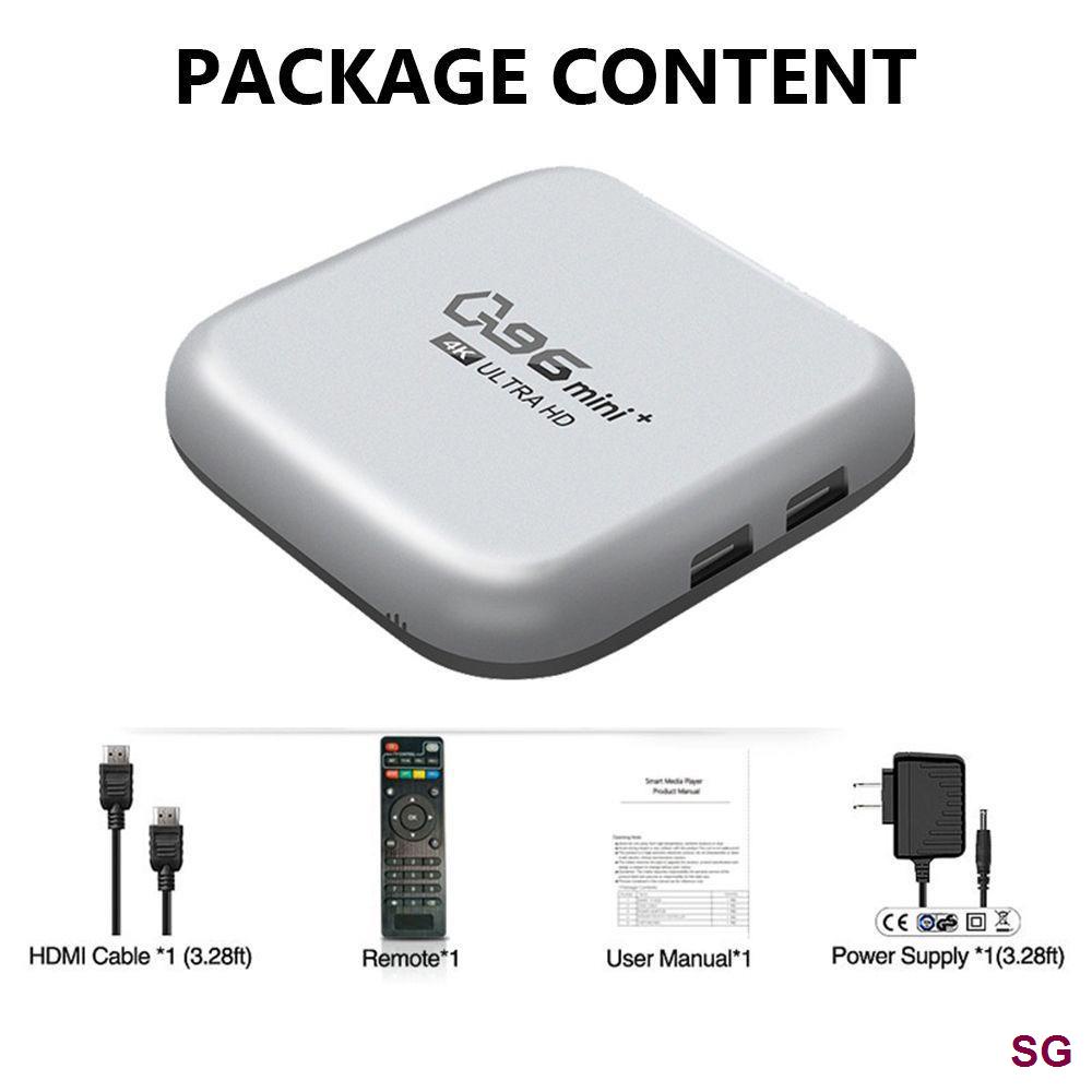 Đầu TV Box Q96 Mini Plus4K H.265 2.4G WIFI S905L 8 + 128GB ChấT LượNg Cao KèM Phụ KiệN
