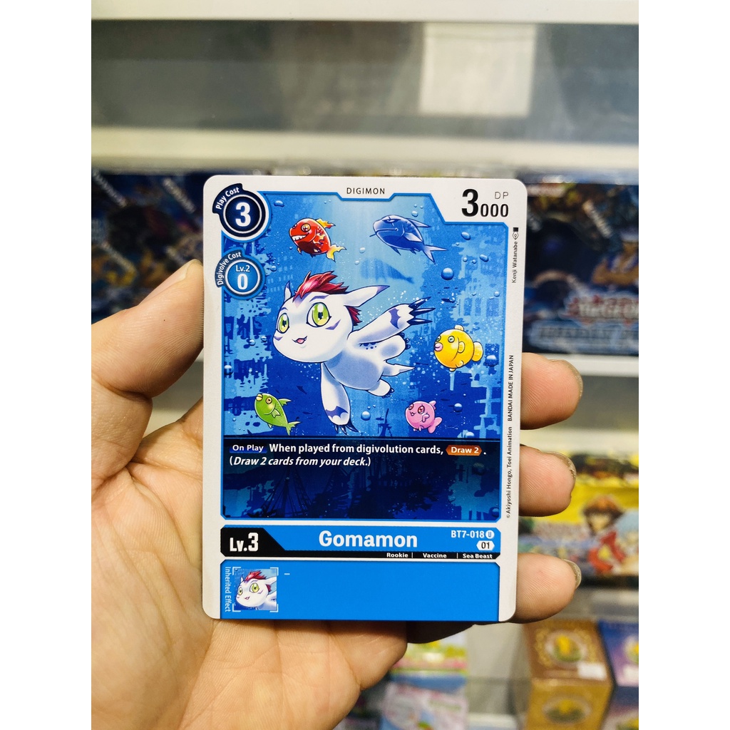 Thẻ bài Digimon Mã BT7-018 - Gomamon - Digimon - Uncommon