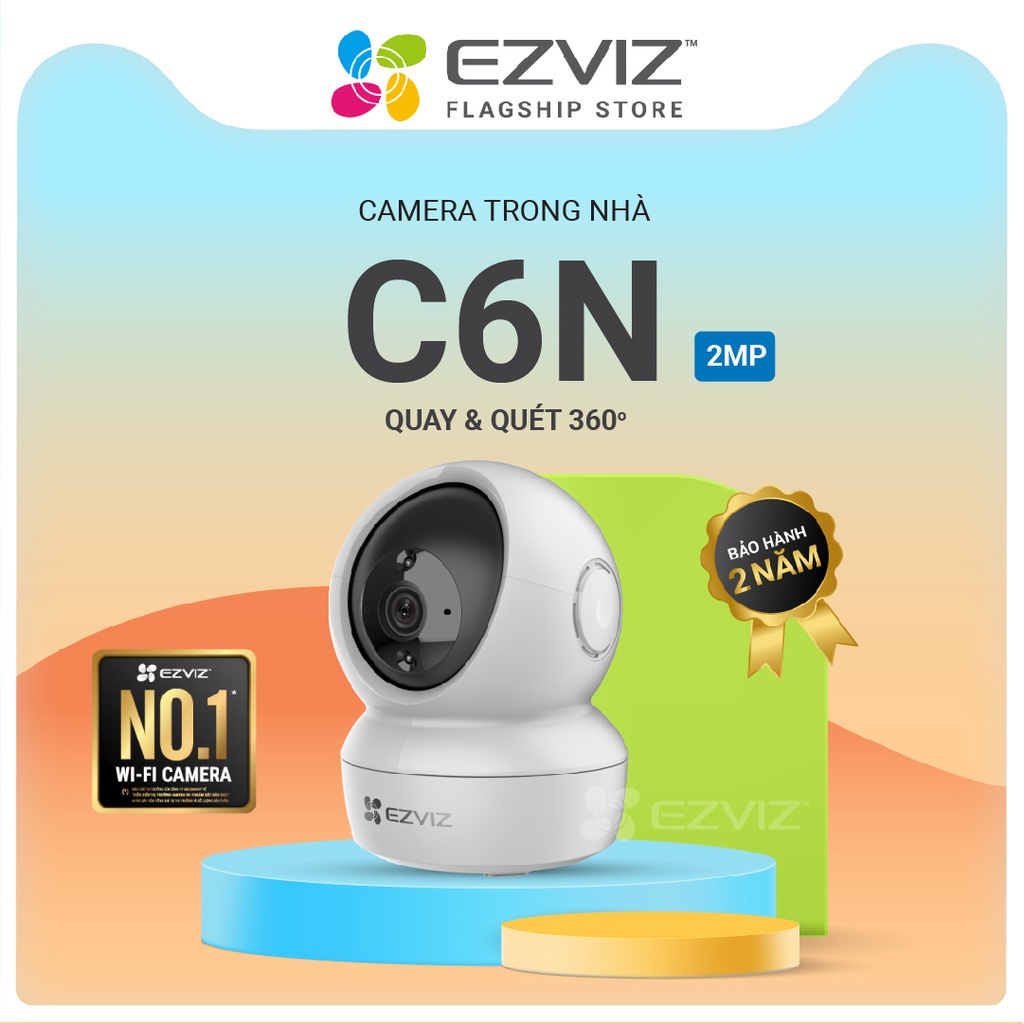 Camera Wifi Mini Trong Nhà Ezviz C6N 1080p 2MP 4MP Siêu Nét Xoay 360 độ Cảnh Báo Chuyển động Có đàm thoại | BigBuy360 - bigbuy360.vn