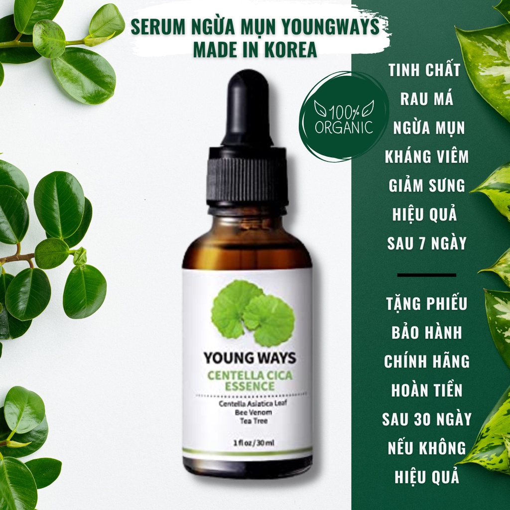 Serum giảm mụn, mờ thâm, ngừa sẹo rỗ Hàn Quốc Youngways 10ml