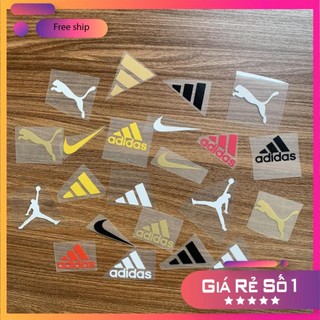 Logo Nhà Tài Trợ Adidas, Nike, Puma - Tự Ép Lên Áo Bằng bàn Ủi Nhiều Màu